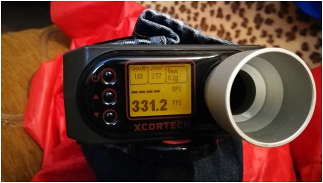 Chronograph showing the value 331.2