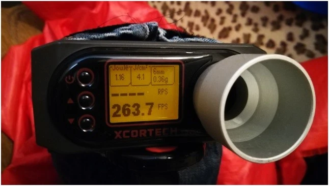 Chronograph showing the value 263.7